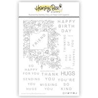 Honey Bee Stamps - Clear Photopolymer Stamps - Squared Spring Florals