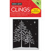 Hero Arts - Clings - Christmas - Repositionable Rubber Stamps - Starry Night