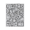 Hero Arts - Clings - Repositionable Rubber Stamps - Mail Jumble Background