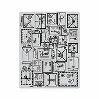 Hero Arts - Clings - Repositionable Rubber Stamps - Mail Jumble Background