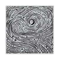 Hero Arts - Clings - Repositionable Rubber Stamps - Etched Winter Swirls Bold Prints