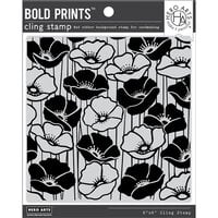 Hero Arts - Clings - Repositionable Rubber Stamps - Poppy Field Bold Prints