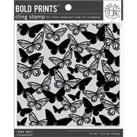 Hero Arts - Clings - Repositionable Rubber Stamps - Fluttering Butterflies Bold Prints