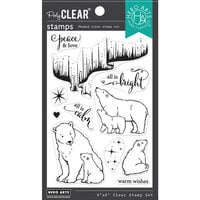 Hero Arts - Clear Photopolymer Stamps - Northern Lights Polar Bears