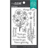 Hero Arts - Clear Photopolymer Stamps - Cosmos And Lavender