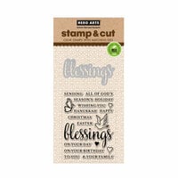 Hero Arts - Die and Clear Photopolymer Stamp Set - Blessings