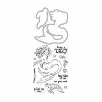 Hero Arts - Die and Clear Photopolymer Stamp Set - Mermaid