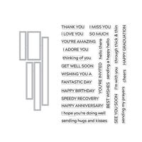 Hero Arts - Die and Clear Photopolymer Stamp Set - Message Strips