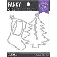 Hero Arts - Christmas - Fancy Dies - Tree and Stocking Gift Tag