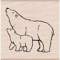 Hero Arts - Woodblock - Wood Mounted Stamps - Polar Bears