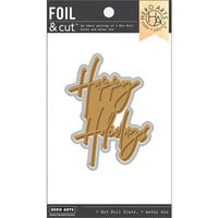 Hero Arts - Christmas - Foil and Cut - Hot Foil Plate and Die Set - Happy Holidays