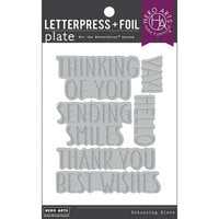 Hero Arts - Letterpress And Foil Plate - Best Wishes