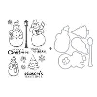 Hero Arts - Christmas - Die and Clear Photopolymer Stamp Set - Merry Snowmen