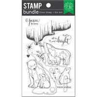 Hero Arts - Die and Clear Photopolymer Stamp Set - Northern Lights Polar Bears
