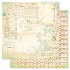 Heidi Swapp - Vintage Chic Collection - 12 x 12 Double Sided Paper - Handwritten