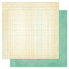 Heidi Swapp - Vintage Chic Collection - 12 x 12 Double Sided Paper - Bookkeeping