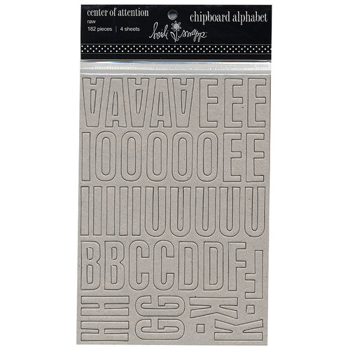 Heidi Swapp - Chipboard Alphabet - Center of Attention - Raw, CLEARANCE