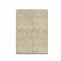 Heidi Swapp - Chipboard Letters - One Inch - Newsprint Font - Ledger, CLEARANCE