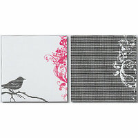 Heidi Swapp - Runway Collection - 12x12 Double Sided Paper - Bird Flourish