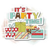 Imaginisce - Birthday Bash Collection - 3 Dimensional Springing Stickers with Glossy Accents - It's Party Time, CLEARANCE