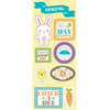 Imaginisce - Hippity Hop Collection - Chipboard Stickers with Glossy Accents - Bunny Day
