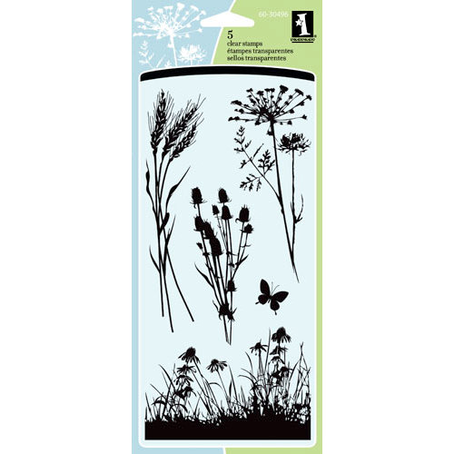 Inkadinkado - Clear Acrylic Stamp Set - Meadow