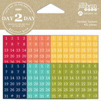 Jillibean Soup - Day 2 Day Collection - Cardstock Stickers - Numbers