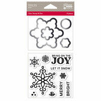 Jillibean Soup - Christmas - Shaker Die and Clear Acrylic Stamp Set - Bring Joy