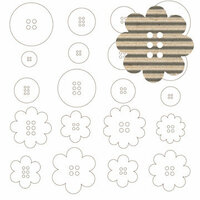 Jillibean Soup - Corrugated Shapes Collection - Buttons, CLEARANCE