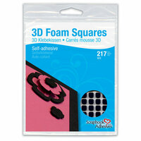 3L - Scrapbook Adhesives - 3D Regular and Small Foam Squares - Black