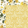 Kaisercraft - Golden Grove Collection - 12 x 12 Double Sided Paper - Gold Dahlia