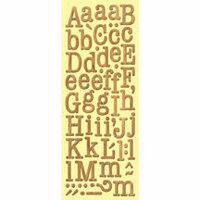K and Company - Actopus to Zelephant Collection - Adhesive Chipboard - Wood Grain Alphabet