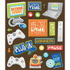 K and Company - Life's Little Occasions Collection - 3 Dimensional Stickers with Varnish Accents - Video Games, CLEARANCE