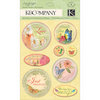 K and Company - Spring Blossom Collection - 3 Dimensional Stickers with Glitter Accents - Snow Globe