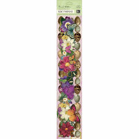 K and Company - Flora and Fauna Collection - Adhesive Borders with Glitter Accents