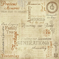 Karen Foster Design - Ancestry Collection - 12 x 12 Paper - Memories Collage