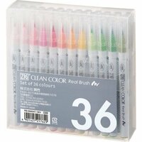 Kuretake - ZIG - Clean Color - Real Brush Marker - 36 Piece Set