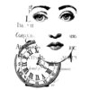 LaBlanche - Foam Mounted Silicone Stamp - Clock Collage