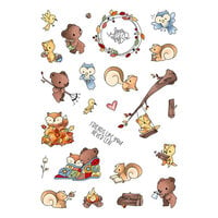 LDRS Creative - Clear Photopolymer Stamps - Campfire Friends Pocket Pals