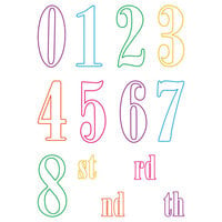 LDRS Creative - Clear Photopolymer Stamps - Natasha Numbers - Outline