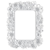 LDRS Creative - Impress-ion Press and Foil Plates - Wildflower Frame