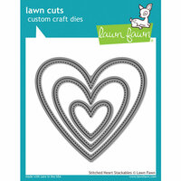 Lawn Fawn - Lawn Cuts - Dies - Stitched Heart Stackables
