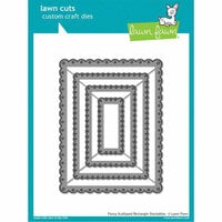 Lawn Fawn - Lawn Cuts - Dies - Fancy Scalloped Rectangle Stackables