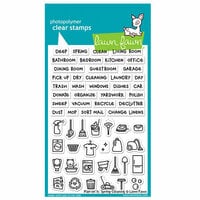 Lawn Fawn - Clear Photopolymer Stamps - Plan on It - Spring Cleaning