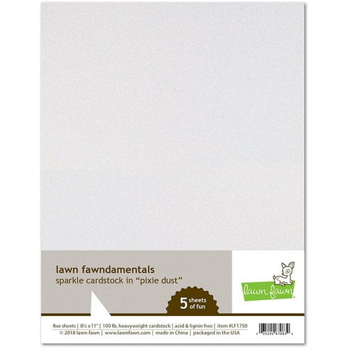 Lawn Fawn 5 Pack Pixie Dust Sparkle 8.5x11 Cardstock