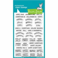 Lawn Fawn - Christmas - Clear Photopolymer Stamps - Reveal Wheel Holiday Sentiments