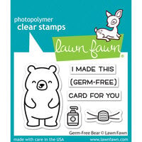 Lawn Fawn - Clear Photopolymer Stamps - Germ-Free Bear