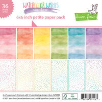 Lawn Fawn - Watercolor Wishes Rainbow Collection - 6 x 6 Petite Paper Pack