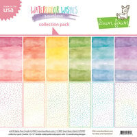 Lawn Fawn - Watercolor Wishes Rainbow Collection - 12 x 12 Collection Pack
