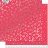 Lawn Fawn - Let It Shine Snowflakes Collection - 12 x 12 Double Sided Paper with Silver Foil Accents - Shiver